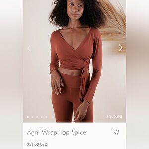 INDIGO LUNA Agni Wrap Top Spice Size XS/S
